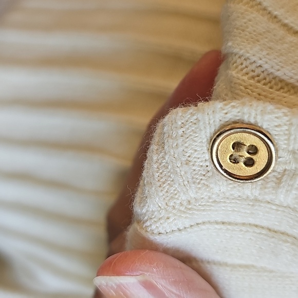 PURE ALFRED SUNG Cream Cardigan Sweater Timeless Knit. SIZE LARGE - Picture 8 of 9